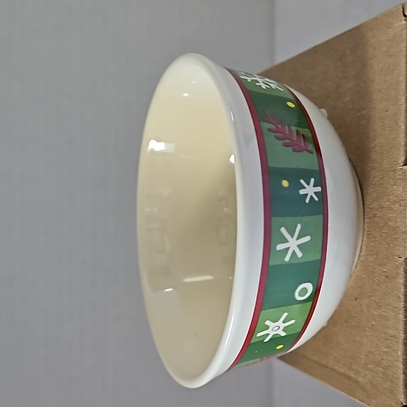 NWT Classic Longaberger Holiday Snowflake Dessert Bowls Set of 4 - Picture 3 of 8